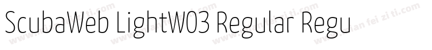 ScubaWeb LightW03 Regular Regular字体转换